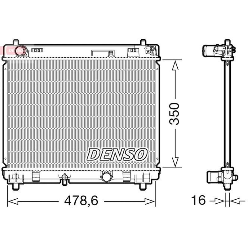 Denso Engine Radiator fits Toyota Yaris Hatchback 2014-2018 1.4