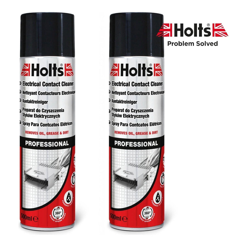 2 x Holts Electrical Contact Cleaner Spray Switch Circuit Dirt Remover 500ml Holts  - Dynamic Drive