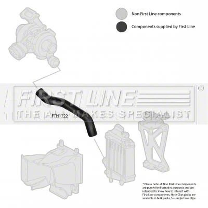 First Line Intercooler Turbo Charge Air Hose fits Alfa Romeo 147 2001-2010 1.9