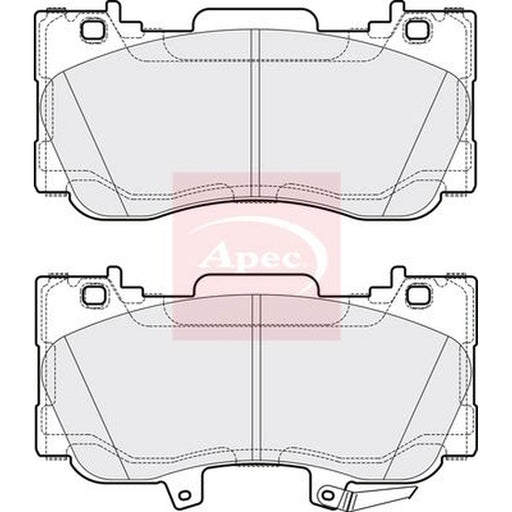 Apec Front Brake Pad Set fits Ford Usa Mustang 2010 on 5.0