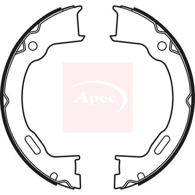 Apec Parking Brake Shoe Set fits Jeep Cherokee 2001-2008 2.4 2.5 2.8 3.7