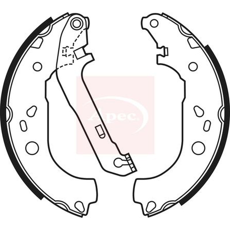 Apec Brake Shoe Set Axle Kit fits Ford Focus II 2004-2012 1.4 1.6 1.8