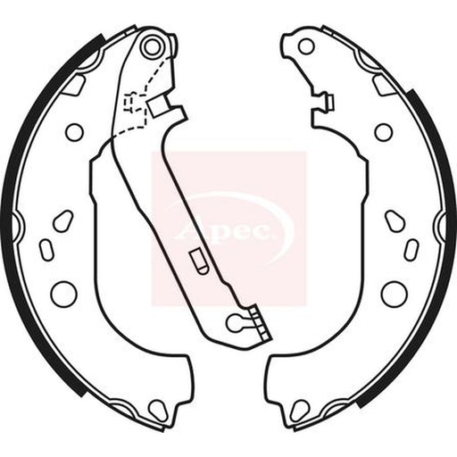 Apec Brake Shoe Set Axle Kit fits Ford Focus II 2004-2012 1.4 1.6 1.8