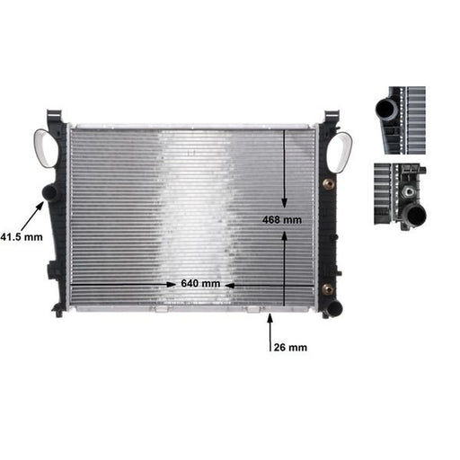 Mahle Engine Radiator fits Mercedes-Benz S-Class 1998-2013