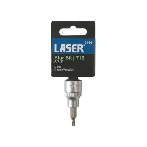 Laser Star Socket Bit 3/8"D T15 3166 Laser - Dynamic Drive