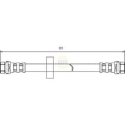 NAPA Brake Hydraulic Hose Line Rear fits Ford Focus I 1998-2004 1.4 1.6 1.8 2.0