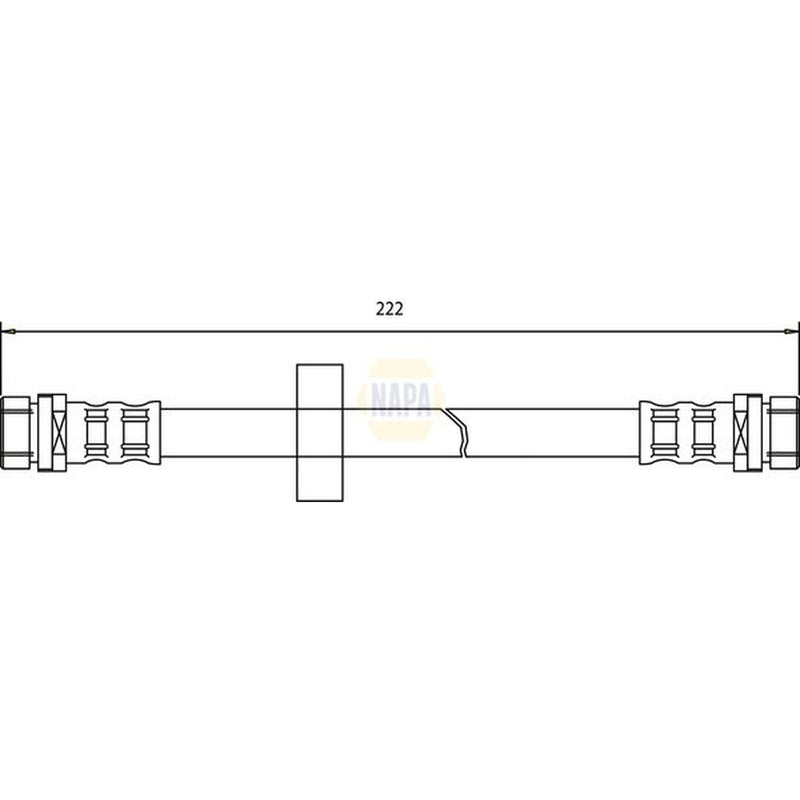 NAPA Brake Hydraulic Hose Line Rear fits Ford Focus I 1998-2004 1.4 1.6 1.8 2.0