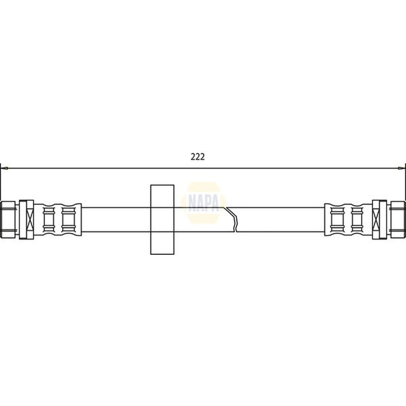 NAPA Brake Hydraulic Hose Line inner NBH1424