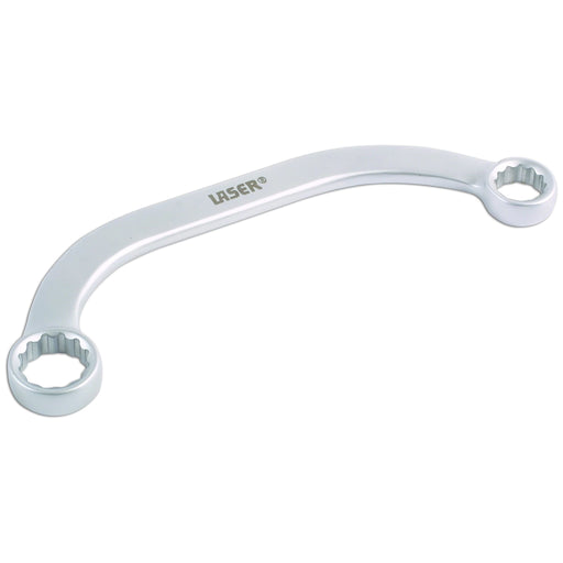 Laser Half Moon Ring Spanner 19mm x 22mm 3586 Laser - Dynamic Drive