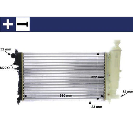 Mahle Engine Radiator fits Citroën Saxo 1996-2004 1.1 1.4 1.6