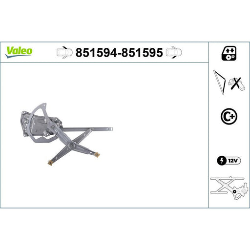 Valeo Electric Window Regulator Lifter Left Front 851594