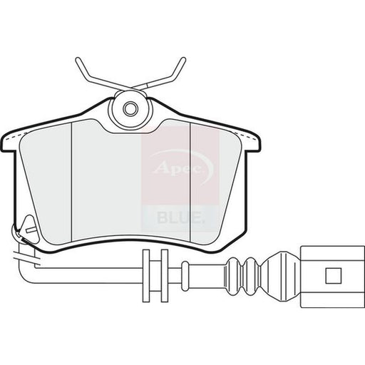 Apec Rear Brake Pad Set fits Seat Ibiza 2002-2009 1.4 1.8 1.9 2.0