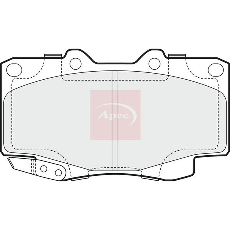 Apec Front Brake Pad Set fits Toyota Hilux Vigo VII Pickup 2004-2015 2.5 3.0
