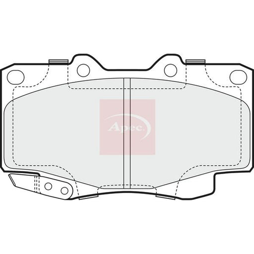 Apec Front Brake Pad Set fits Toyota Hilux Vigo VII Pickup 2004-2015 2.5 3.0
