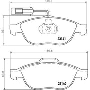 DON Front Brake Pad Set fits Alfa Romeo 156 1997-2005 1.6 1.8 1.9