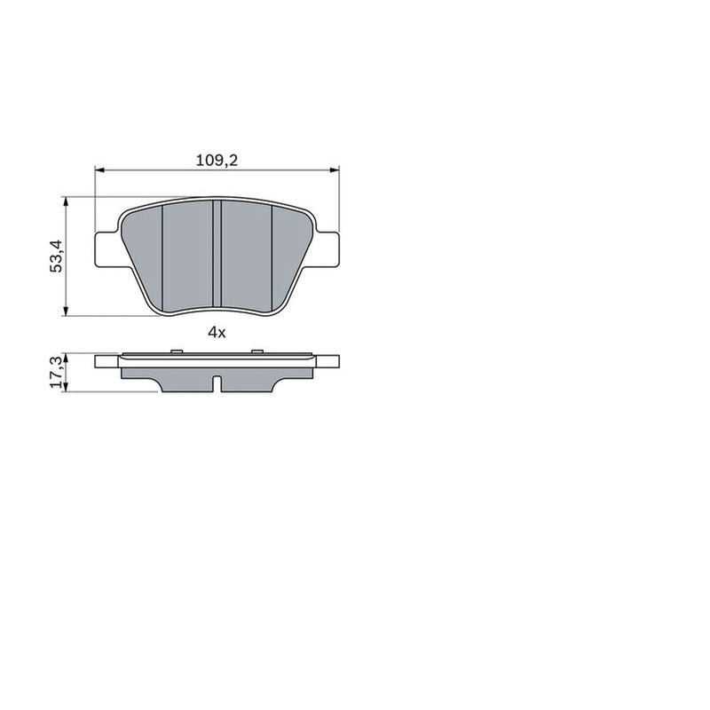 Bosch Front & Rear Pads fits Audi A1 2010-2015 1.2 1.4 1.6 2.0