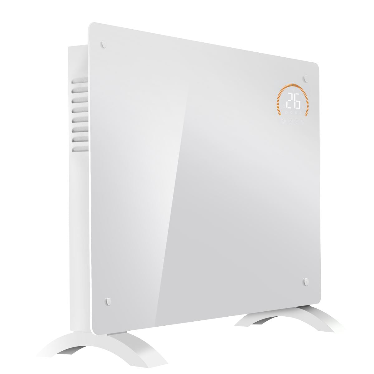 Baridi 1500W Electric Glass Panel Heater with 24/7 Timer, Remote Control & Wi-Fi - White Baridi - NN4 Online 