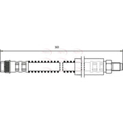 Apec Brake Hydraulic Hose Line Rear fits Renault Vel Satis 2002-2009