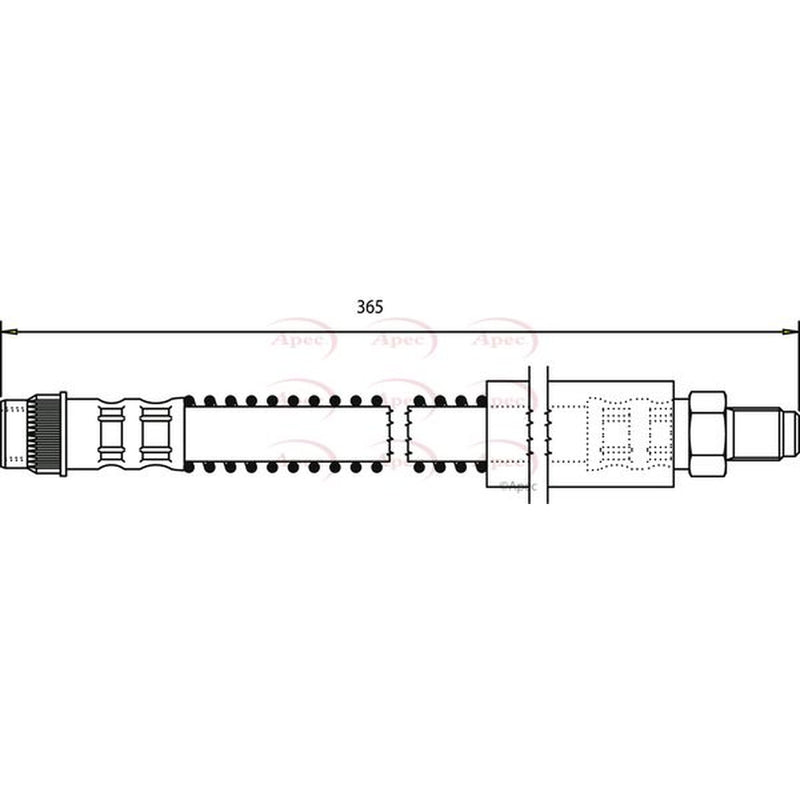 Apec Brake Hydraulic Hose Line Rear fits Renault Vel Satis 2002-2009
