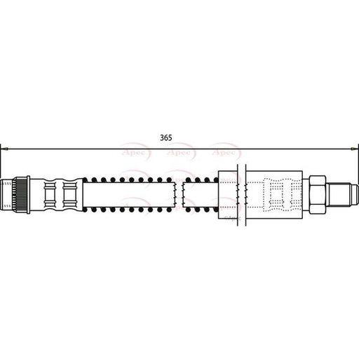 Apec Brake Hydraulic Hose Line Rear fits Renault Vel Satis 2002-2009
