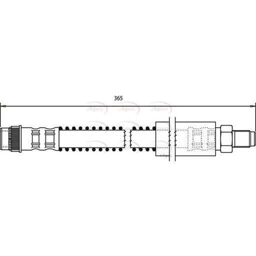 Apec Brake Hydraulic Hose Line Rear HOS3680