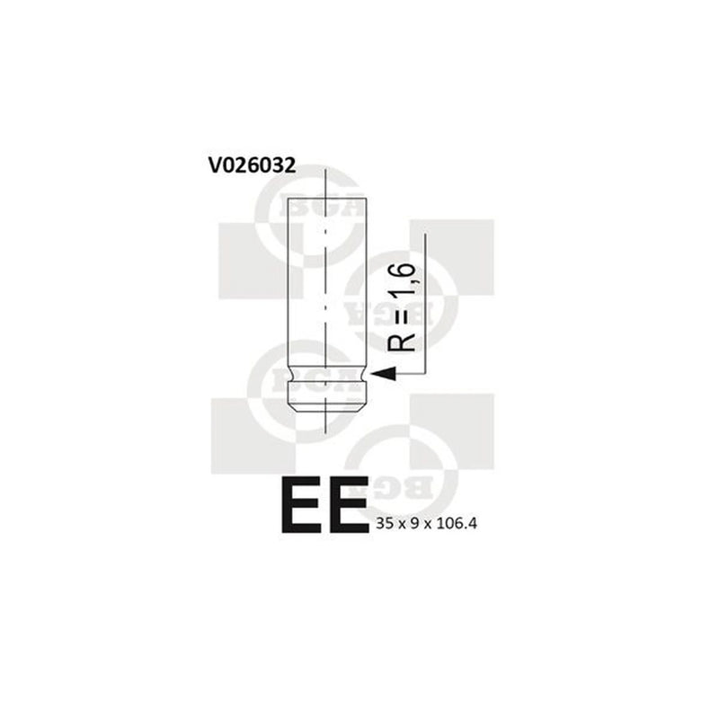 BGA Engine Exhaust Valve 35mm Head V026032