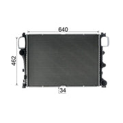 Mahle Engine Radiator fits Mercedes-Benz S-Class 2005-2013