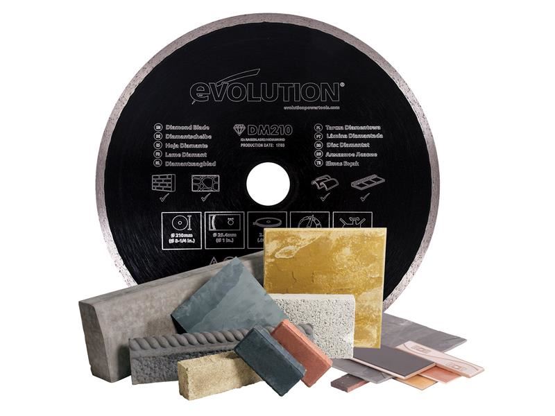 Evolution Diamond Blade, Continuous Rim 210 x 25.4mm Evolution - Dynamic Drive
