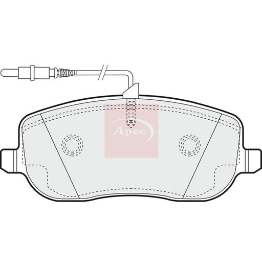 Apec Front Brake Pad Set fits Citroën C8 2002-2009 2.0 2.2