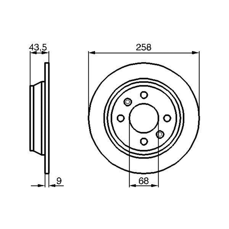 Bosch Front Vented & Rear Vented Brake Discs & Pads fits Saab 9000 1988-1990 2.0