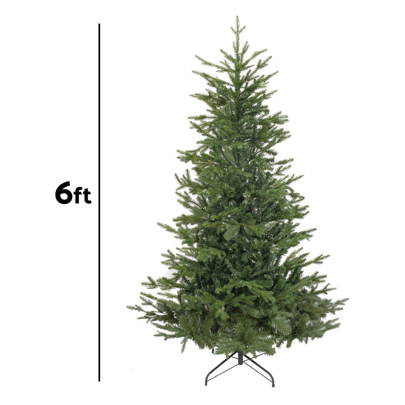 Dellonda Artificial 6ft/180cm Hinged Christmas Tree with 1000+ PE/PVC Tips Dellonda - Dynamic Drive