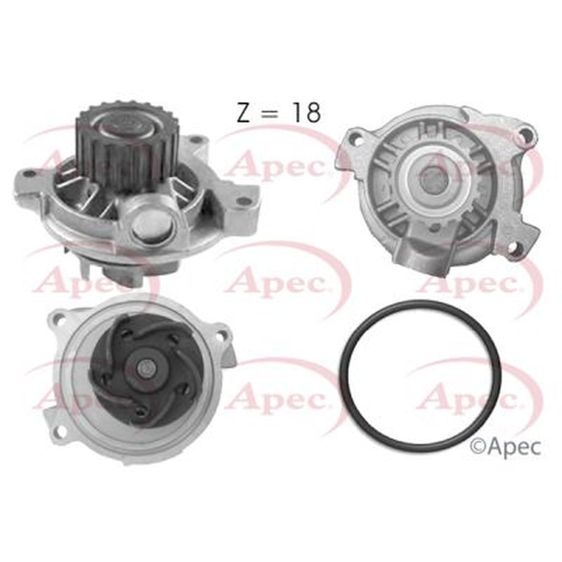 Apec Engine Cooling Water Pump fits Audi 100 C4 1990-1994 2.4 2.5