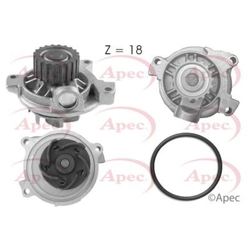 Apec Engine Cooling Water Pump fits Audi 100 C4 1990-1994 2.4 2.5