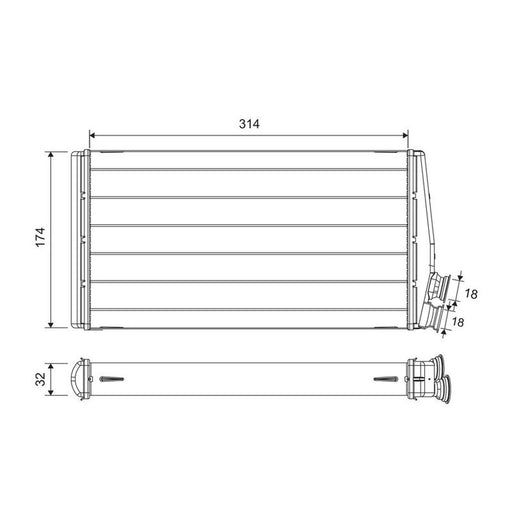 Valeo Heater Matrix Core Heat Exchanger 811632