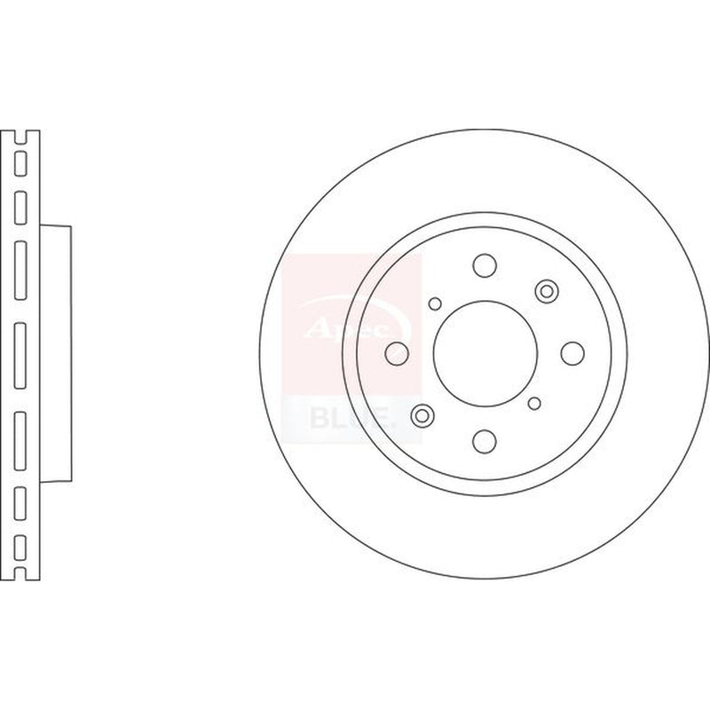 Apec 2 x Vented Brake Discs fits Suzuki Swift III 2010-2017 1.2 1.3