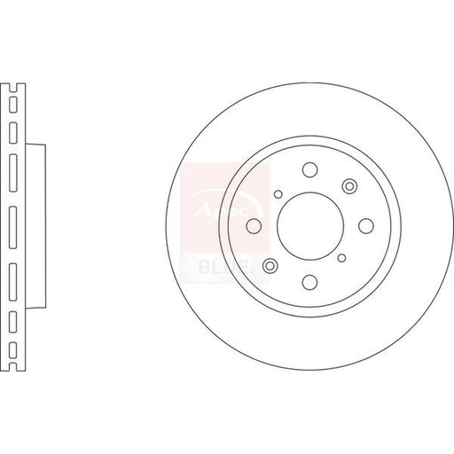 Apec 2 x Vented Brake Discs fits Suzuki Swift III 2010-2017 1.2 1.3