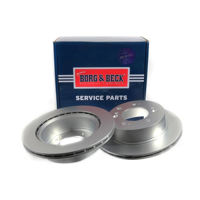 Borg & Beck 2 x Vented Brake Discs fits Kia Sorento I 2006-2011 2.5 3.3