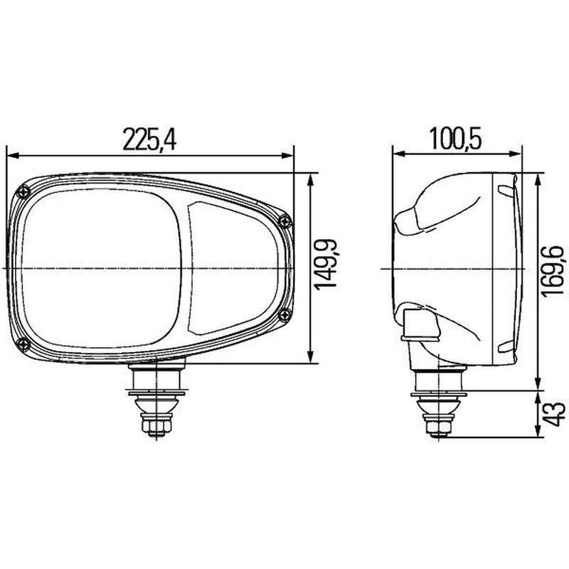 Hella Headlight Headlamp PY21W Right