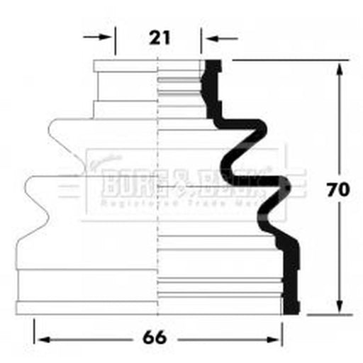 Borg & Beck Drive Shaft Bellow Kit Wheel Side BCB6040