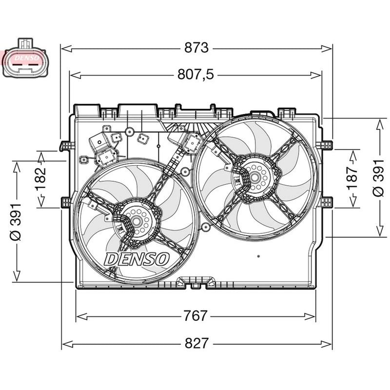 Denso Engine Cooling Fan fits Fiat Ducato 2006-2015