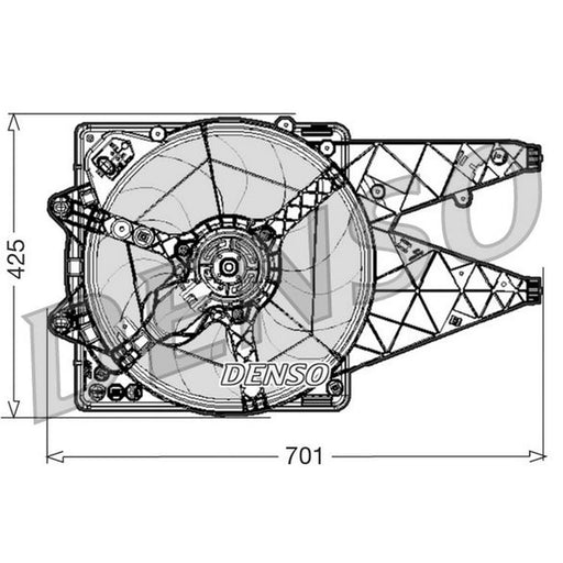 Denso Engine Cooling Fan fits Alfa Romeo Giulietta 2010-2020 1.6 2.0