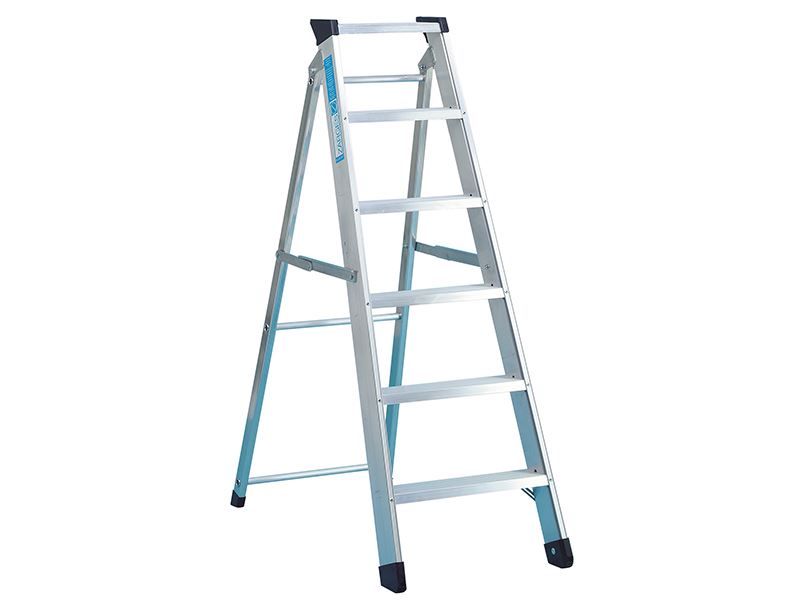 Zarges Industrial Swingback Steps Open, 2.16m Closed 2.35m 10 Rungs Zarges - Dynamic Drive
