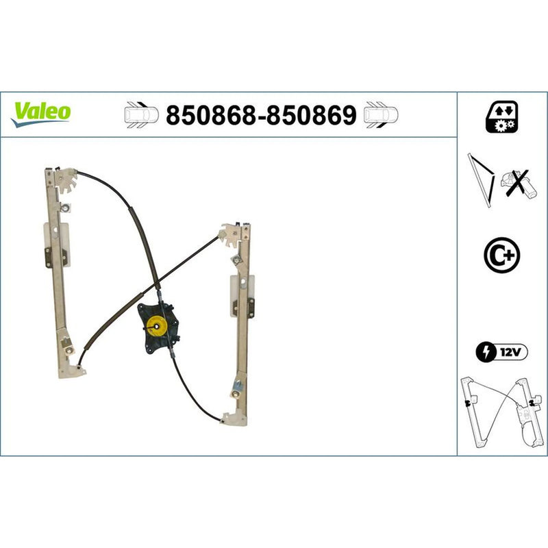 Valeo Electric Window Regulator Lifter Left Front 850868