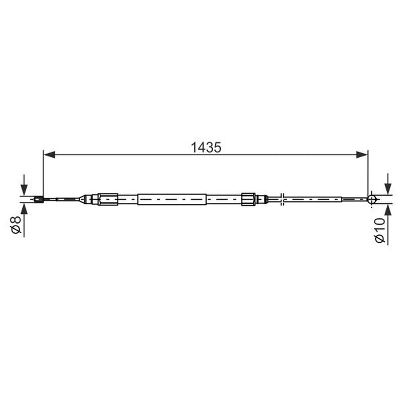 Bosch Handbrake Cable Right Rear fits BMW 1 2004-2013