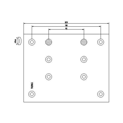 DON Don Cv Brake Lining Set fits Erf Ecs 2000-2002 11.35 11.38