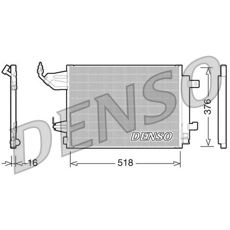 Denso Air Conditioning Condenser fits Mitsubishi Colt Czc VI 2006-2009 1.5