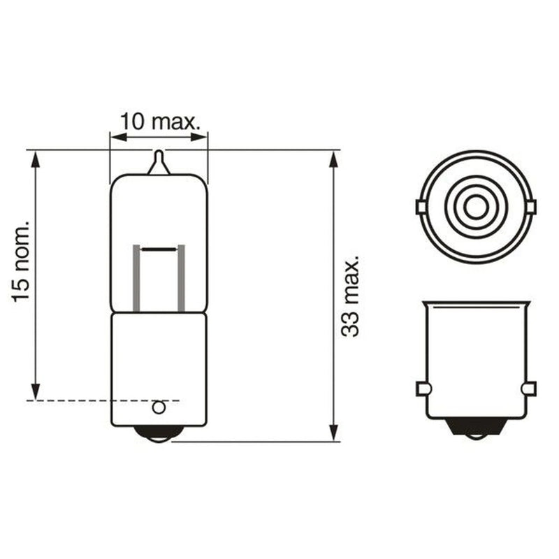 Bosch Car Light Bulb 12V 10W