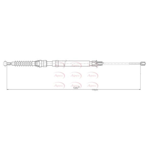 Apec Handbrake Cable Right Rear CAB1206