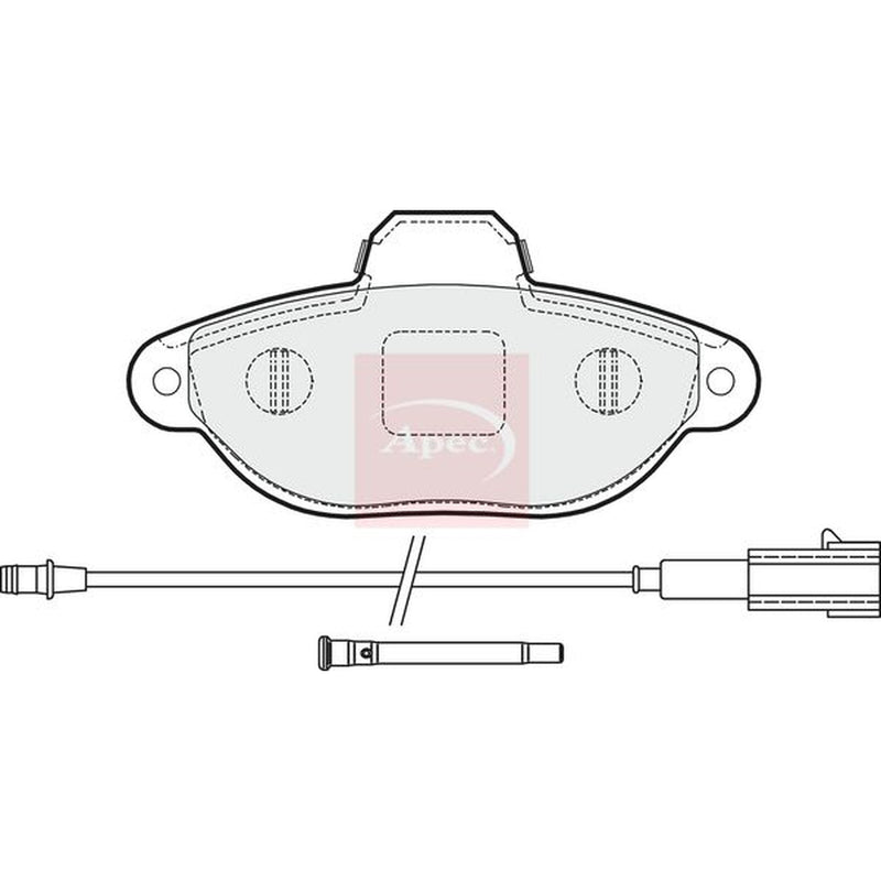 Apec Front Brake Pad Set fits Fiat 500 2007 on 1.2