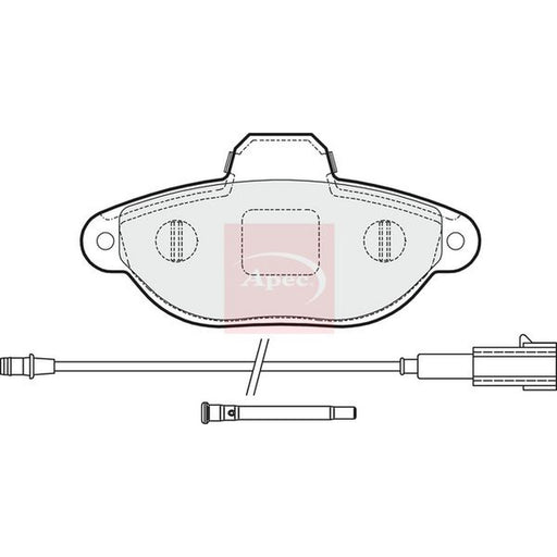 Apec Front Brake Pad Set fits Fiat 500 2007 on 1.2